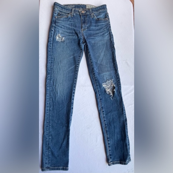 Anthropologie Distressed Washed Denim Jeans Size 25R – Pre-Owned - Picture 1 of 13
